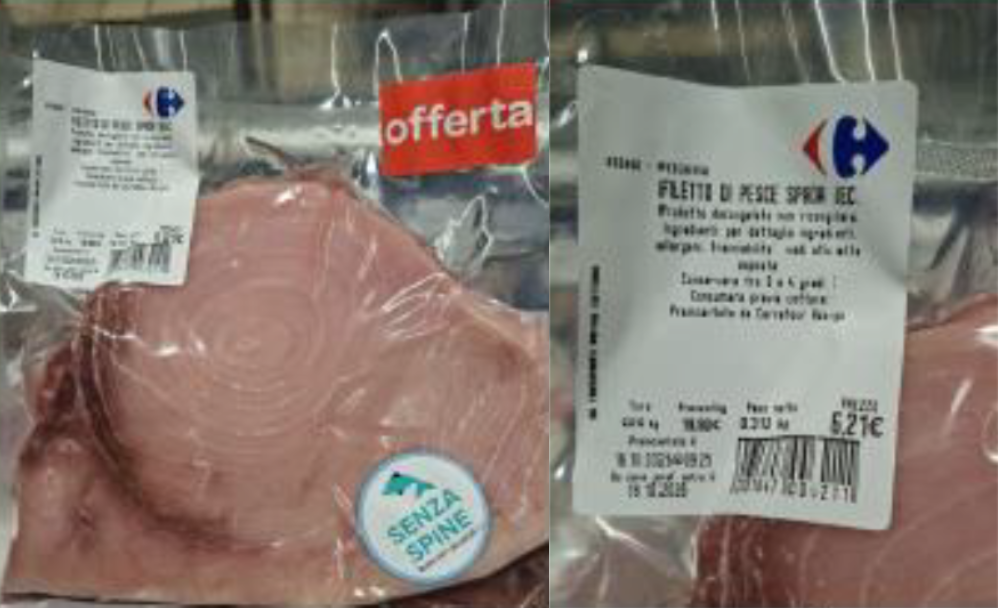 Filetti di pesce spada decongelato Carrefour - Promarine richiamo 16.10.2026