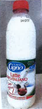Latte fresco parzialmente scremato pastorizzato Cigno richiamo 13.10.2026