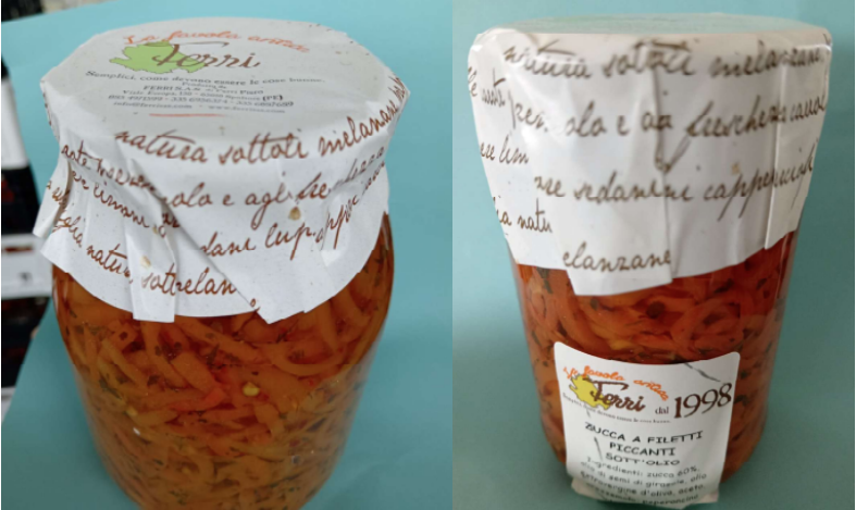 Zucca a filetti piccanti sott'olio La Favola Antica - Ferri richiamo 28.10.2026