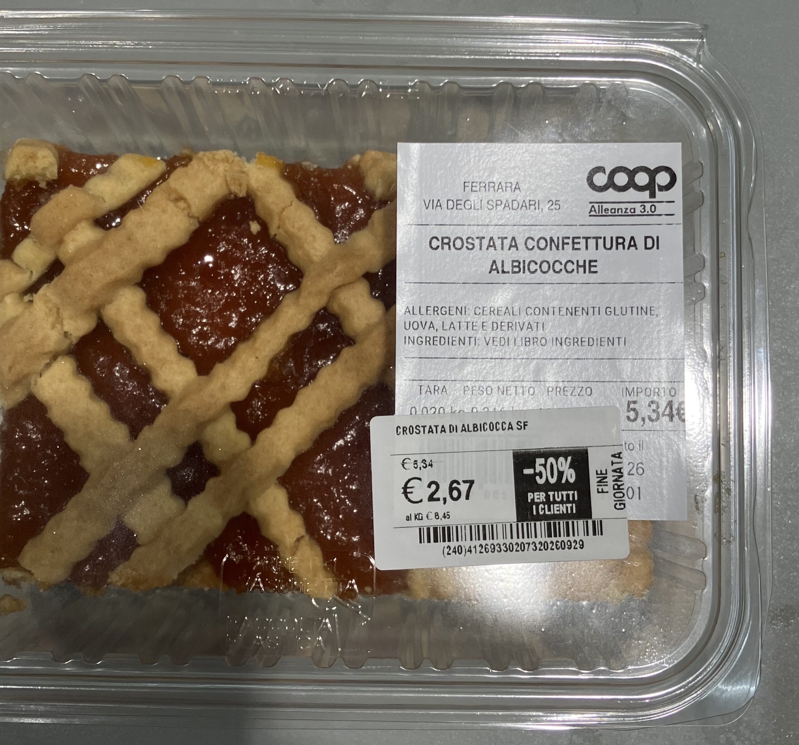 coop lotta spreco alimentare 2026 buon fine crostata